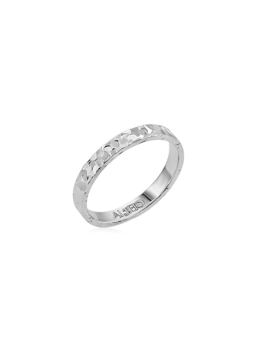 Anillo Estelar en Plata 925 con Baño de Oro Blanco de 18 kt.