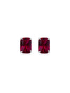 Aretes Antares con Rubi en Plata 925 y Baño de Oro Blanco de 18 Kt.