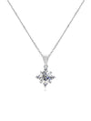Collar Celestial con Diamond Moissanite en Plata 925 y Baño de Oro Blanco de 18 kt.