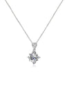Collar Celestial con Diamond Moissanite en Plata 925 y Baño de Oro Blanco de 18 kt.