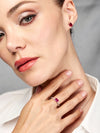 Anillo Antares con Rubi en Plata 925 y Baño de Oro Blanco de 18 kt.