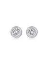 Aretes Auri con Diamantes Moissanite en Plata 925 y Baño de Oro Blanco de 18 kt