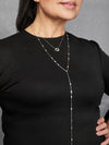 Collar Galaxia con Diamantes Moissanite en Plata 925 y Baño de Oro Blanco de 18 kt.
