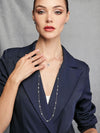 Collar Galaxia con Diamantes Moissanite en Plata 925 y Baño de Oro Blanco de 18 kt.