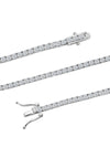 Brazalete Tennis 2mm con Diamante Moissanite en Plata 925 y Baño de Oro Blanco de 18 kt.