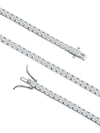 Brazalete Tennis 3mm con Diamante Moissanite en Plata 925 y Baño de Oro Blanco de 18 kt.