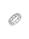 Anillo Órbita con Zirconia en Plata 925 y Baño de Oro Blanco de 18 kt.
