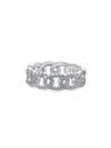 Anillo Órbita con Zirconia en Plata 925 y Baño de Oro Blanco de 18 kt.