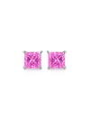 Aretes Zafiro Rosa en Plata 925 con Baño de Oro Blanco de 18 kt Grace