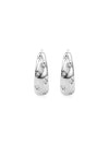 Arracadas Firmamento con Zirconia 5A en Plata 925 y Baño de Oro Blanco de 18 kt.