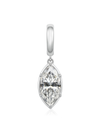 Charm Marquise Moissanite en Plata 925 y Oro de 18kt