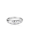 Anillo Firmamento con Diamantes Moissanite en Plata 925 y Baño de Oro Blanco de 18 kt.