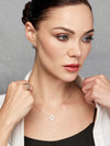 Anillo Firmamento con Diamantes Moissanite en Plata 925 y Baño de Oro Blanco de 18 kt.