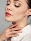 Anillo Firmamento con Diamantes Moissanite en Plata 925 y Baño de Oro Blanco de 18 kt.
