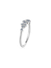 Anillo Vía Láctea con Diamantes Moissanite en Plata 925 y Baño de Oro Blanco de 18 kt.