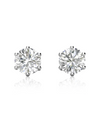 Aretes Diamond Moissanite de 1 Ct. En Plata 925 y Baño de Oro Blanco de 18 kt.