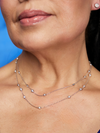 Collar Galaxia con Diamantes Moissanite en Plata 925 y Baño de Oro Blanco de 18 kt.
