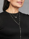 Collar Sol con Diamante Moissanite en Plata 925 y Baño de Oro Blanco de 18 kt.
