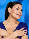 Aretes Celestiales con  Diamond Moissanite en Plata 925 y Baño de Oro Blanco de 18 kt.
