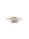 Anillo con Zirconia 5A en Plata 925 con Baño de Oro de 18 kt Harmony Marquise