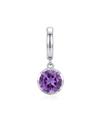 Charm Febrero Amatista en Plata 925 y Oro de 18 kt