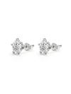 Aretes Circulares 1ct con Moissanite en Plata 925 y Baño de Oro de 18 kt