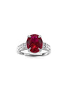 Anillo Nebula con Rubi en Plata 925 y Baño de Oro Blanco de 18 kt.