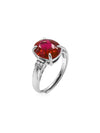 Anillo Nebula con Rubi en Plata 925 y Baño de Oro Blanco de 18 kt.