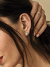 Aretes Oval 1 ct con Moissanite en Plata 925 y Baño de Oro de 18 kt