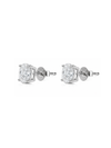Aretes Oval 1 ct con Moissanite en Plata 925 y Baño de Oro de 18 kt
