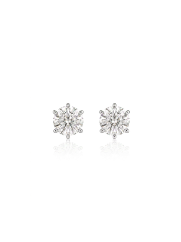 Aretes 0.5ct con Moissanite en Plata 925 y Baño de Oro de 18kt