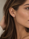 Aretes 0.5ct con Moissanite en Plata 925 y Baño de Oro de 18kt