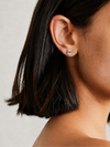 Aretes Corte Esmeralda 1 ct con Moissanite en Plata 925 y Baño de Oro de 18 kt