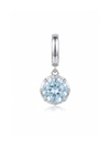 Charm Marzo Aguamarina en Plata 925 y Oro de 18 kt