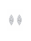 Aretes Marquise 1 ct con Moissanite en Plata 925 y Baño de Oro Blanco de 18 kt