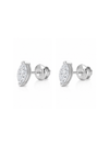 Aretes Marquise 1 ct con Moissanite en Plata 925 y Baño de Oro Blanco de 18 kt