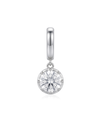 Charm Abril Moissanite en Plata 925 y Oro de 18 kt