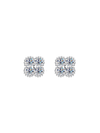 🎁 Aretes con Diamante Moissanite en Plata 925 con Baño de Oro de 18 kt 🎁 Royal Clover