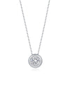 Collar Auri con Diamante Moissanite en Plata 925 y Baño de Oro Blanco de 18 kt.