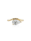 Anillo con Zirconia 5A en Plata 925 con Baño de Oro de 18 kt Harmony Pear