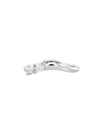 Anillo Zirconia 5A en Plata 925 con Baño de Oro de 18 kt Harmony Marquise