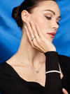 Collar Auri con Diamante Moissanite en Plata 925 y Baño de Oro Blanco de 18 kt.