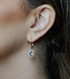 Aretes Topacio en Plata 925 y Baño de Oro Blanco de 18 kt.