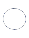 Collar Tennis con Zafiro Azul y Diamante Moissanite en Plata 925 con Baño de Oro Blanco de 18 kt Diana