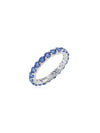 Churumbela Eternidad Zirconia 5 A. En Plata 925 y Baño de Oro Blanco de 18 kt.