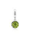 Charm Agosto Peridoto en Plata 925 y Oro de 18 kt