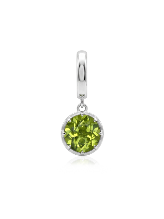 Charm Agosto Peridoto en Plata 925 y Oro de 18 kt