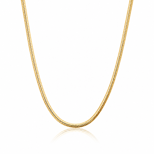 Collar Serpiente Baño de Oro de 18 kt