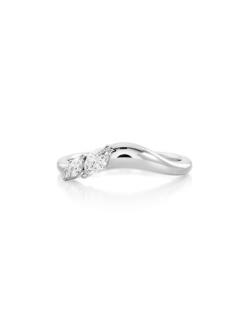 Anillo Zirconia 5A en Plata 925 con Baño de Oro de 18 kt Harmony Mini Marquise