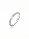 Media Churumbela Moissanite en Plata 925 y Baño de Oro Blanco de 18 kt